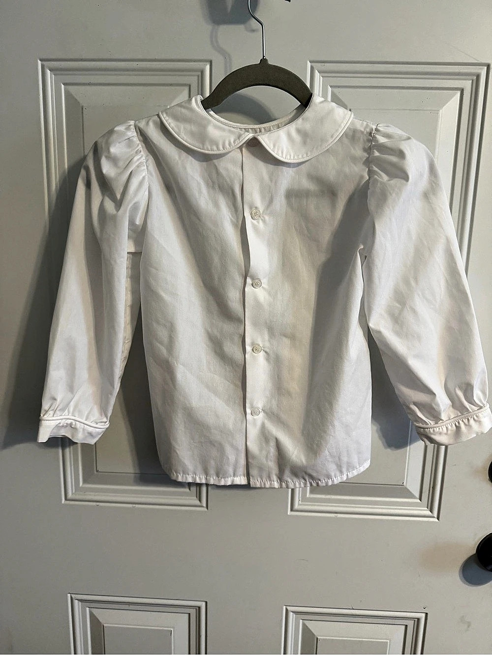 Remember Nguyen Long Sleeve Peter Pan Collar Blouse Girls White Size 7